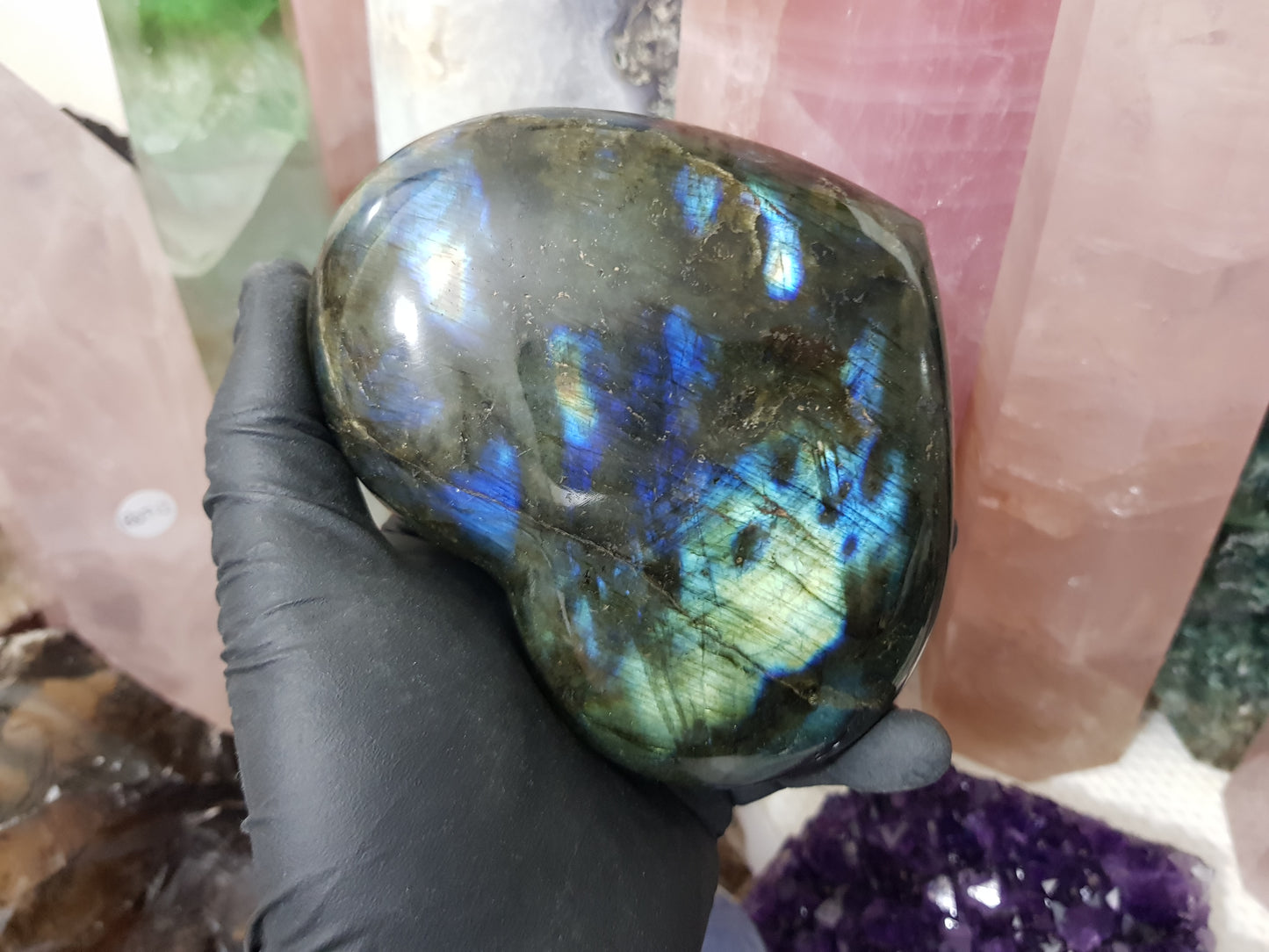 Large Labradorite Crystal Heart - LH1