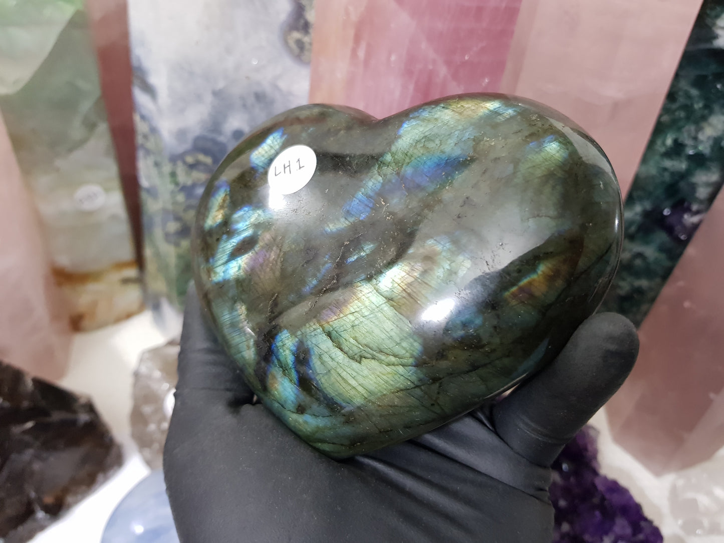 Large Labradorite Crystal Heart - LH1