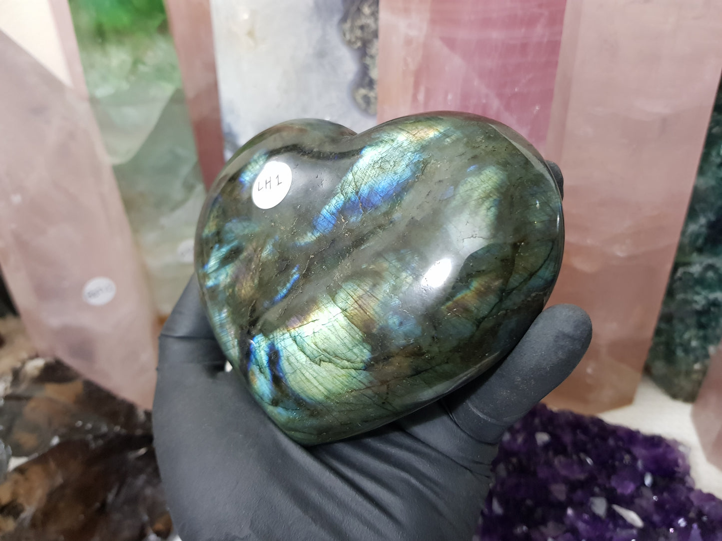 Large Labradorite Crystal Heart - LH1