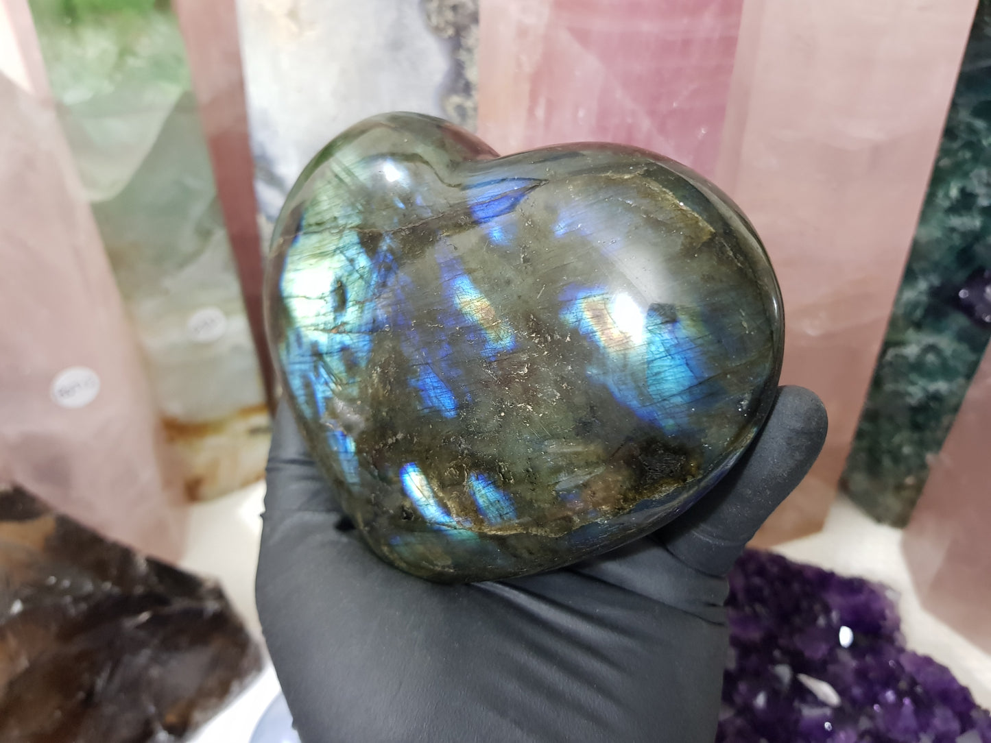 Large Labradorite Crystal Heart - LH1