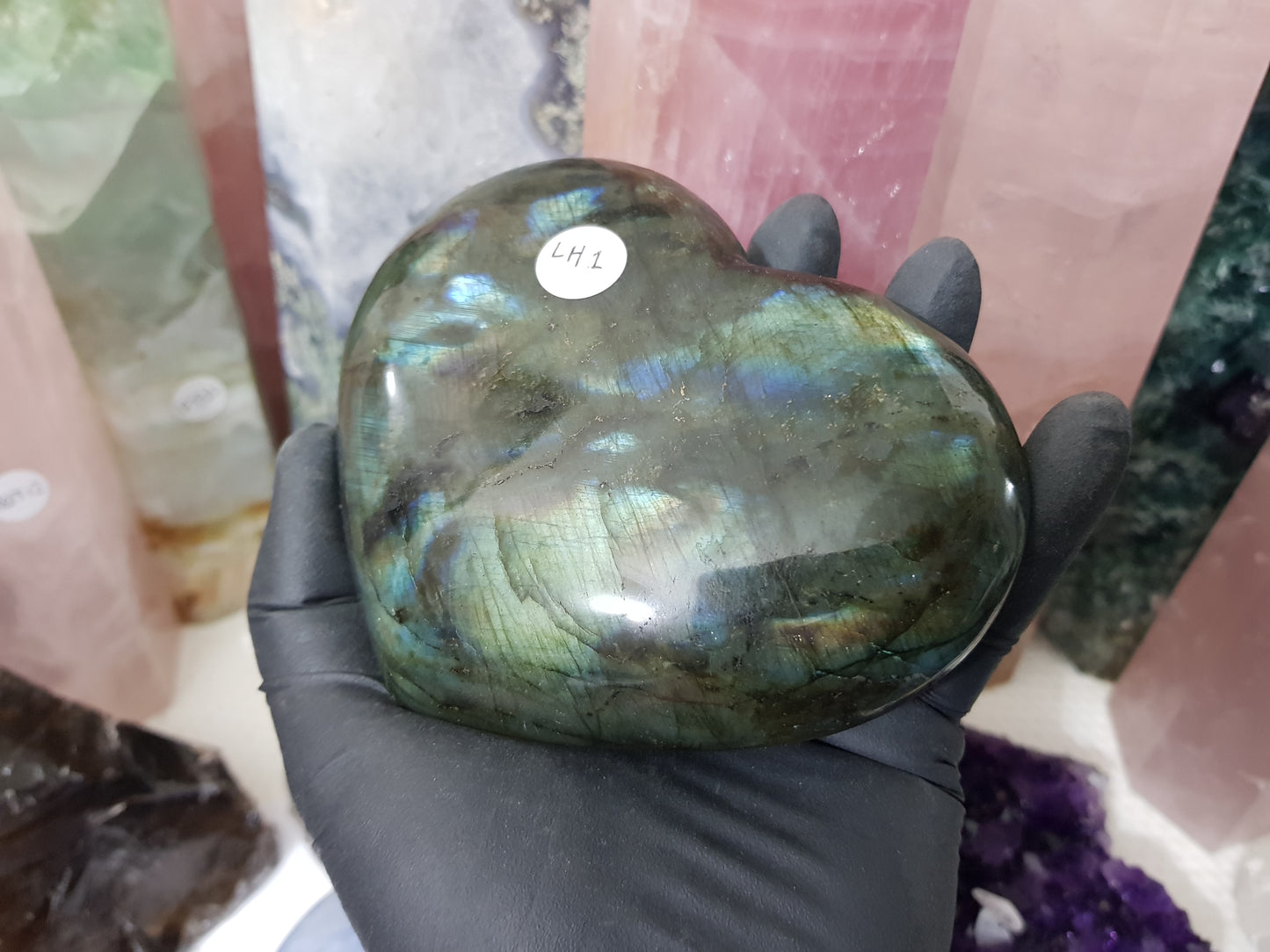 Large Labradorite Crystal Heart - LH1