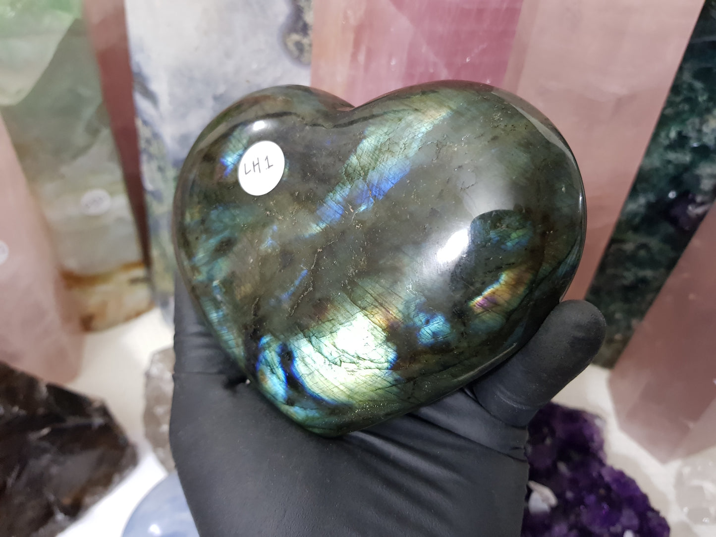 Large Labradorite Crystal Heart - LH1