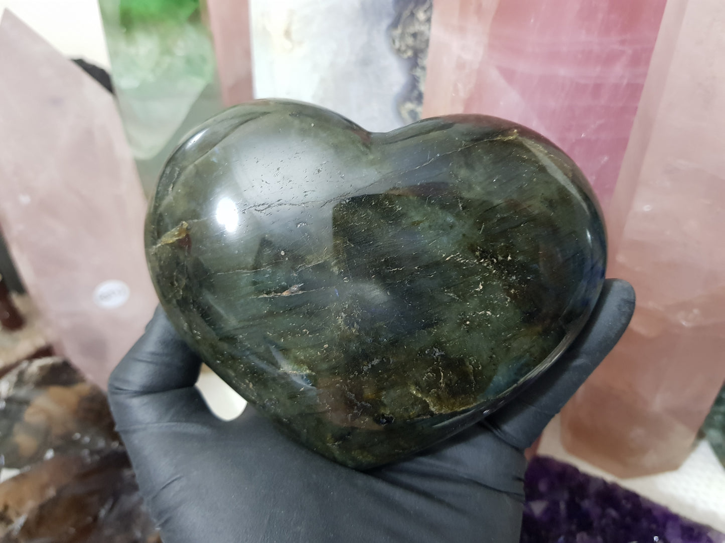 Large Labradorite Crystal Heart - LH1