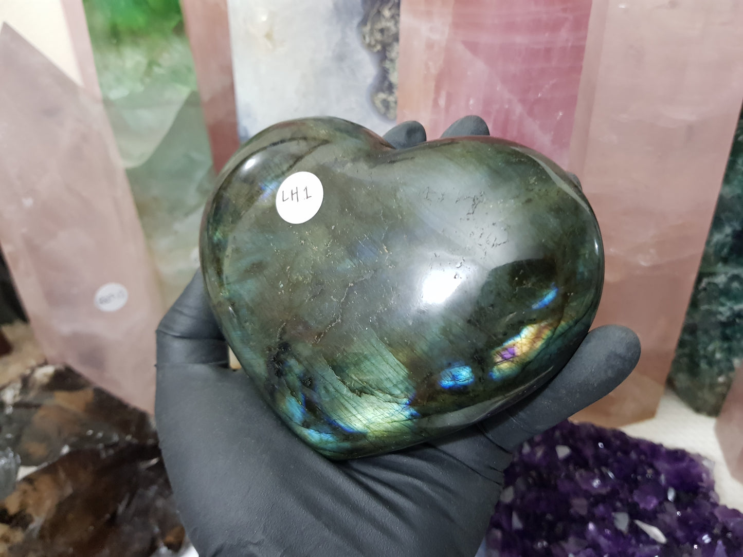 Large Labradorite Crystal Heart - LH1