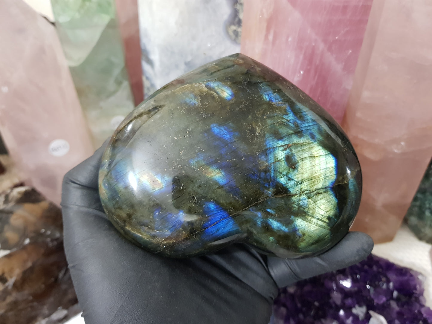 Large Labradorite Crystal Heart - LH1