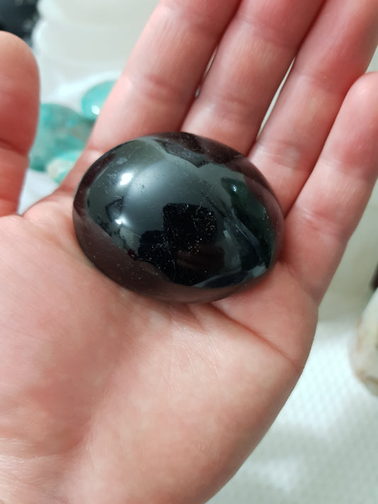 Black Tourmaline Palmstone - BTP5