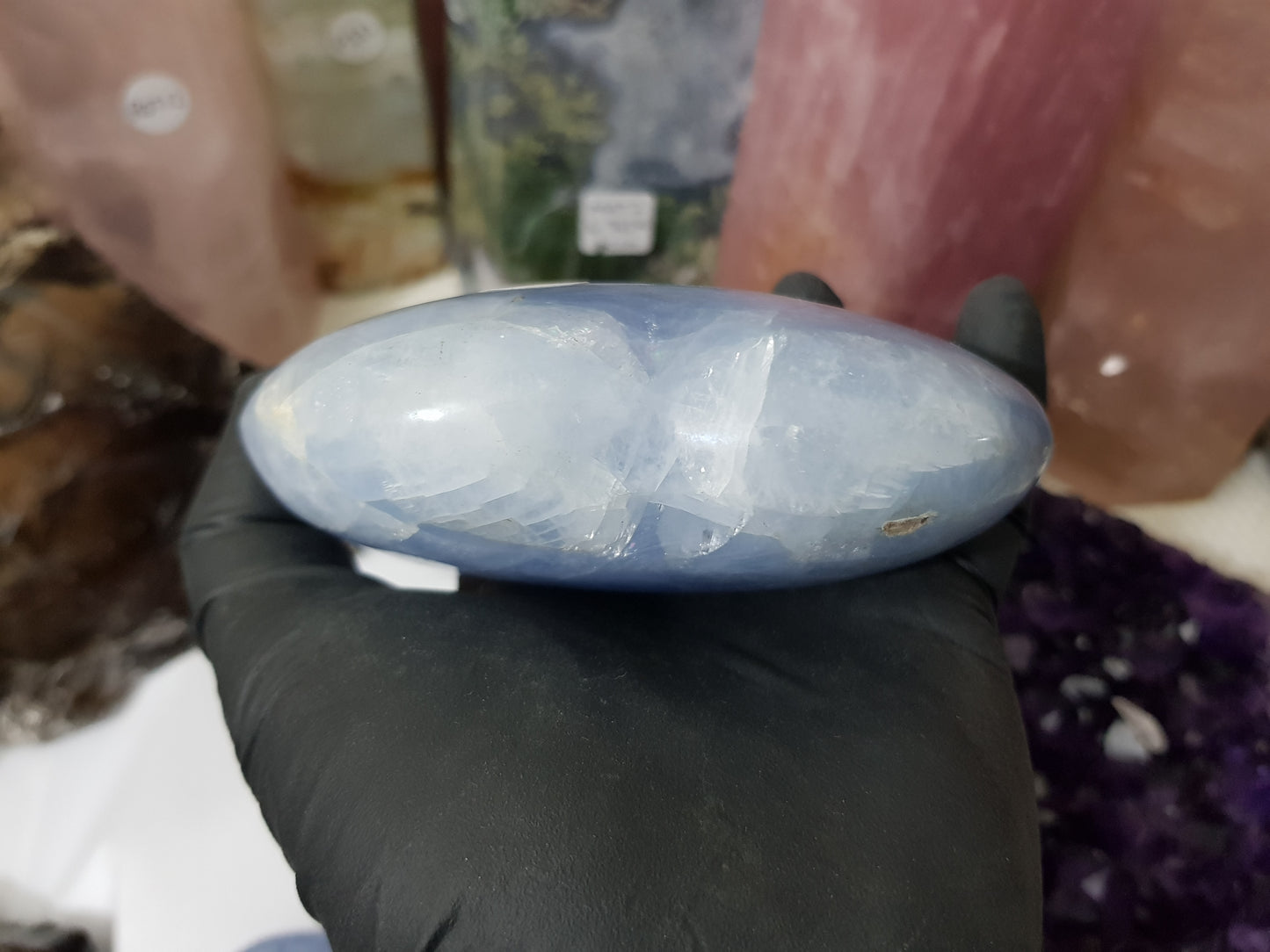 Blue Calcite Crystal Heart – BCH1