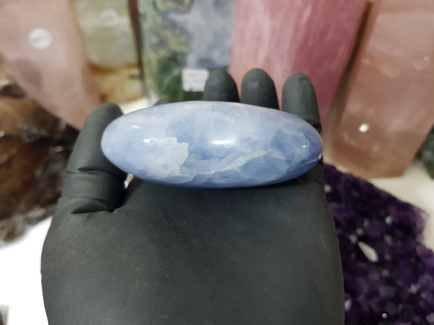 Blue Calcite Crystal Heart – BCH2