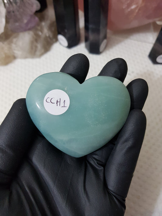 Caribbean Calcite Crystal Heart - CCH1