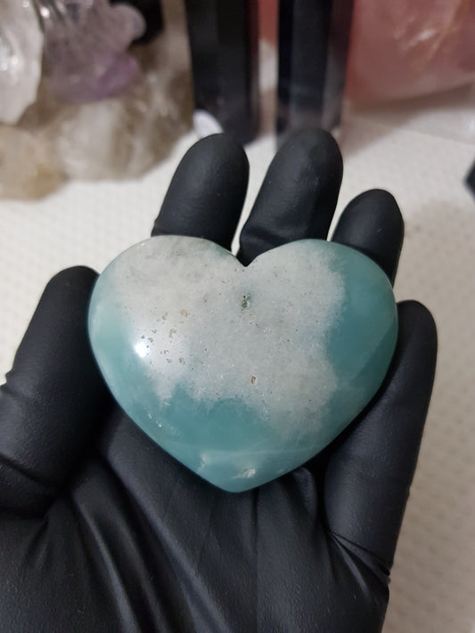 Caribbean Calcite Crystal Heart - CCH1