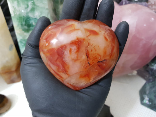 Carnelian Crystal Heart – CH4