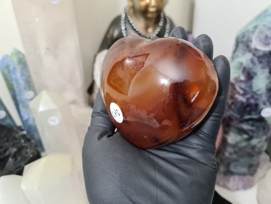 Carnelian Druzy Crystal Heart - CH2