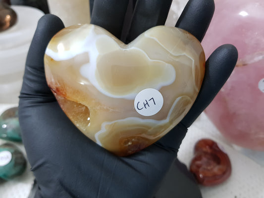 Carnelian Druzy Crystal Heart – CH7