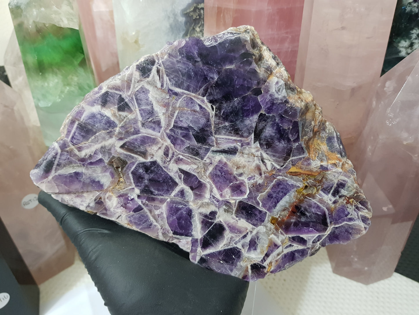 Chevron Amethyst Crystal Slice - CAS1