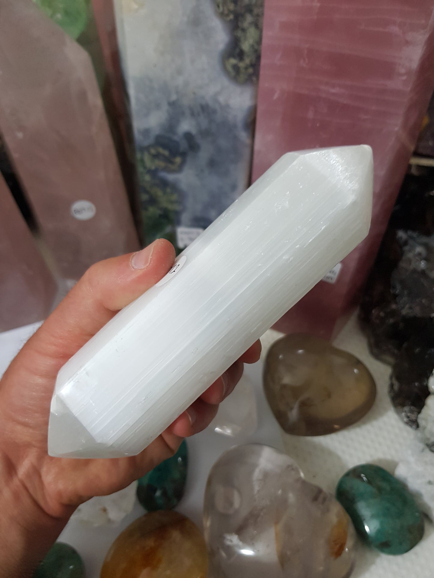 1 Double Terminated Selenite Wand – SDT2