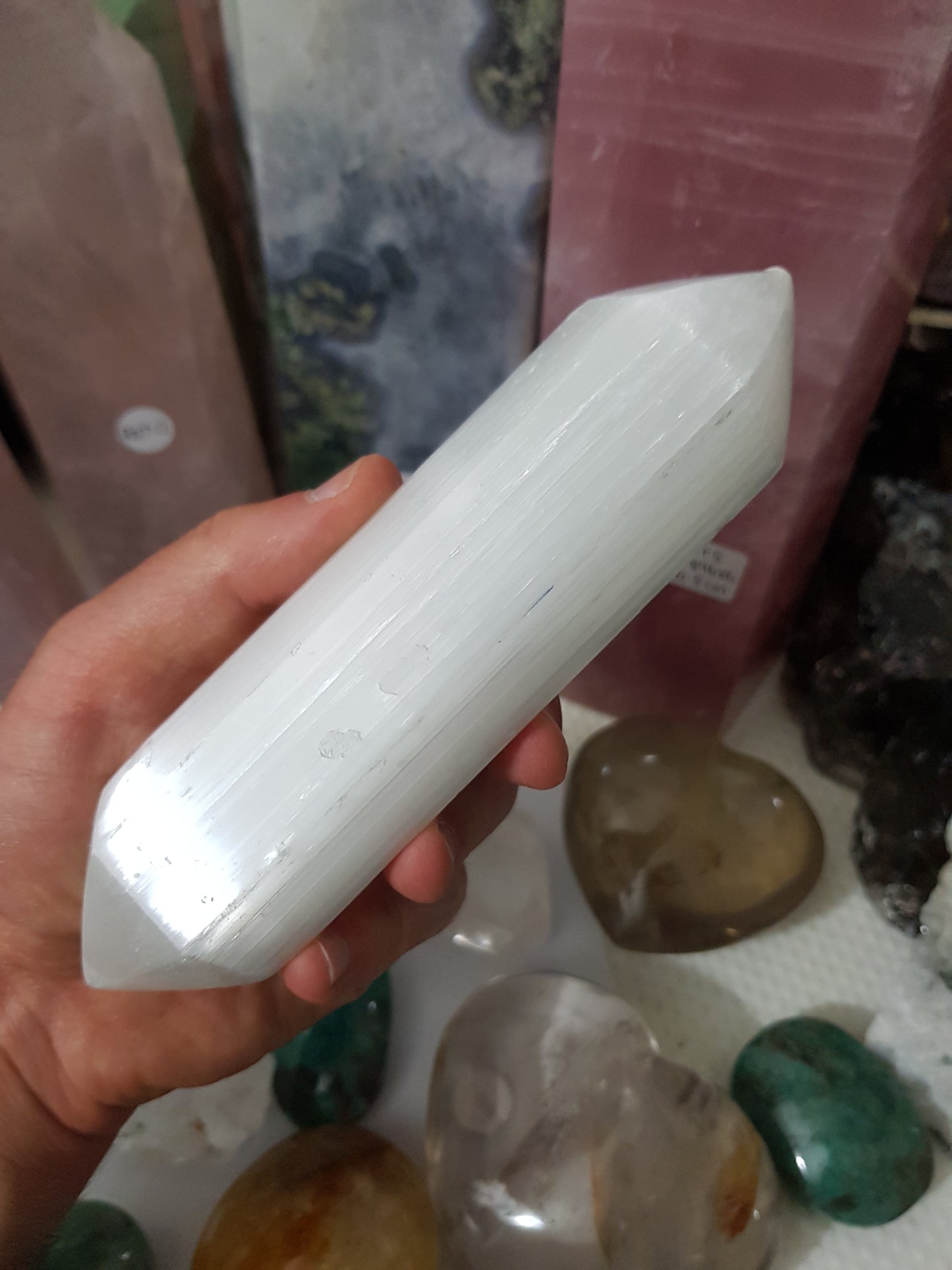 1 Double Terminated Selenite Wand – SDT2