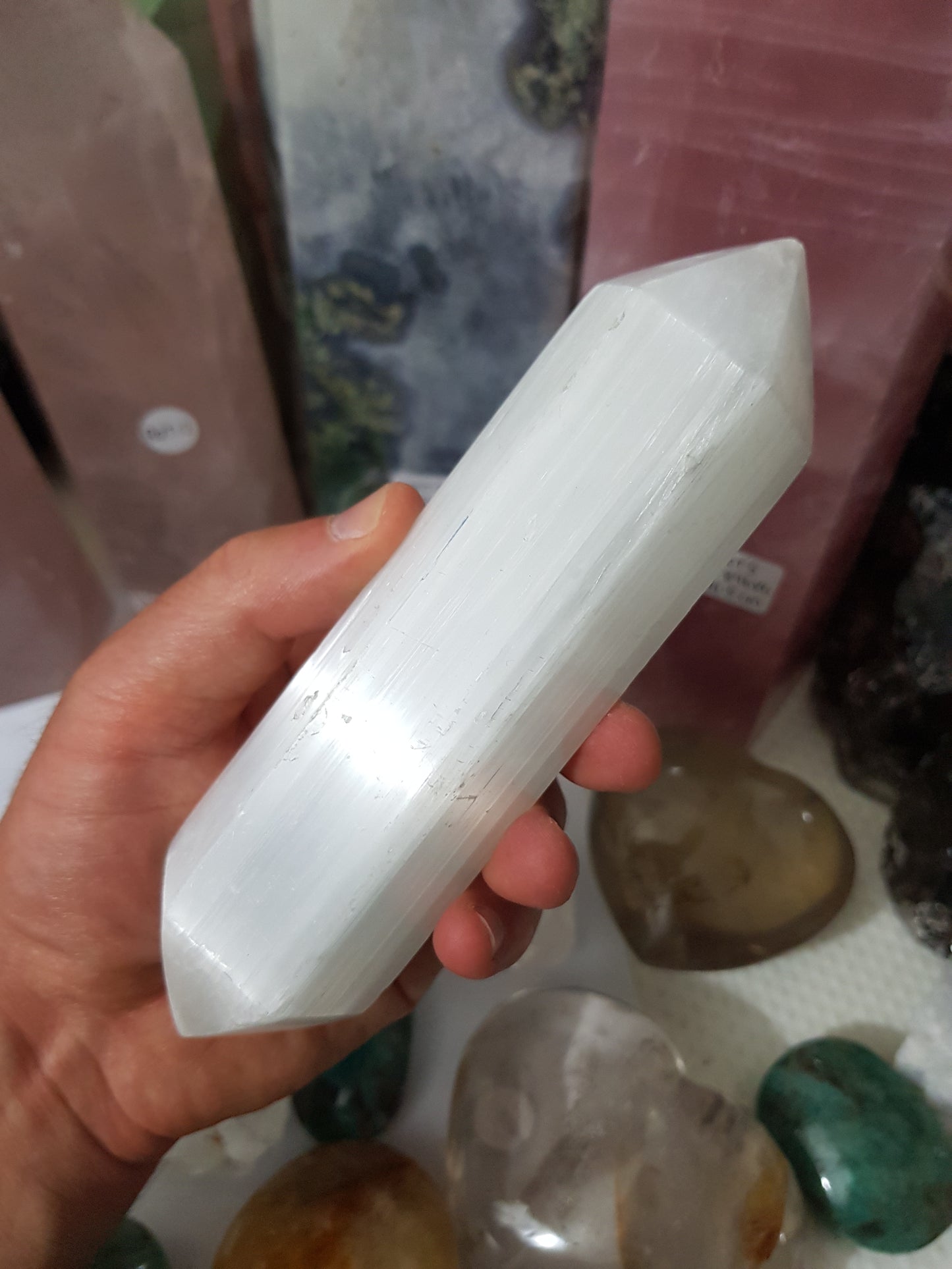 1 Double Terminated Selenite Wand – SDT2