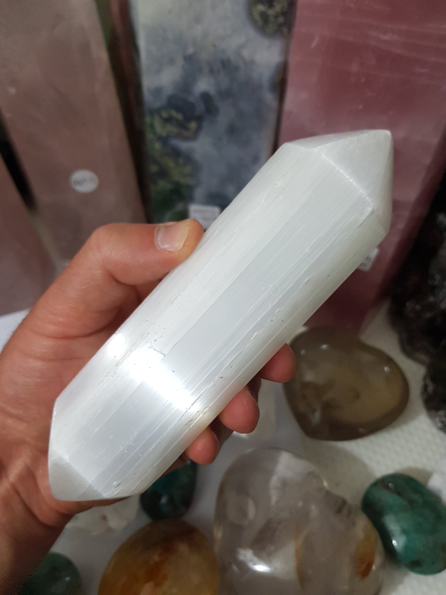 1 Double Terminated Selenite Wand – SDT2