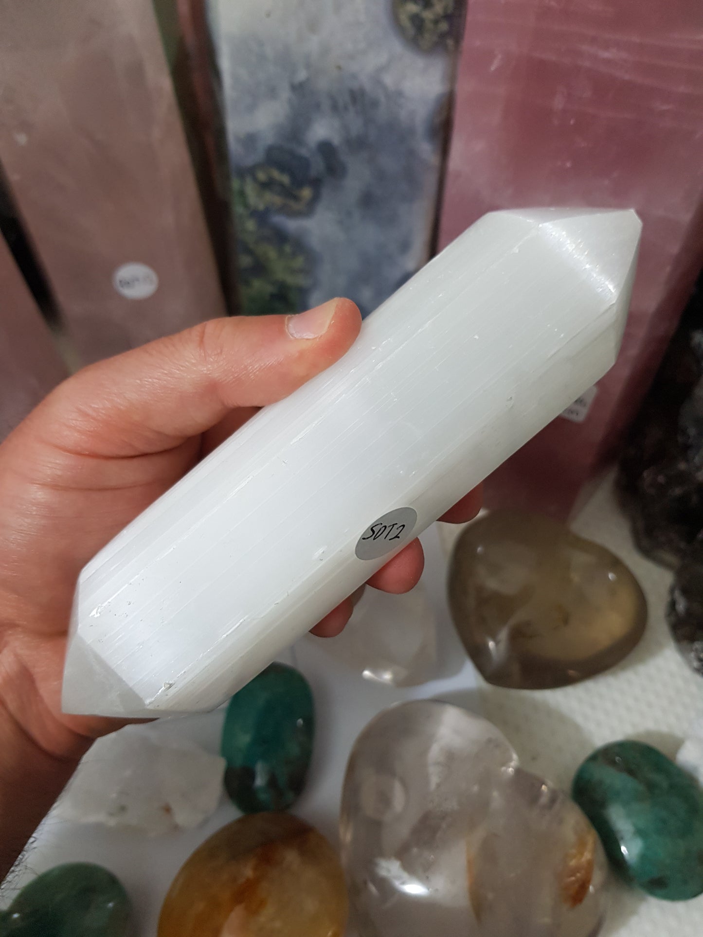 1 Double Terminated Selenite Wand – SDT2