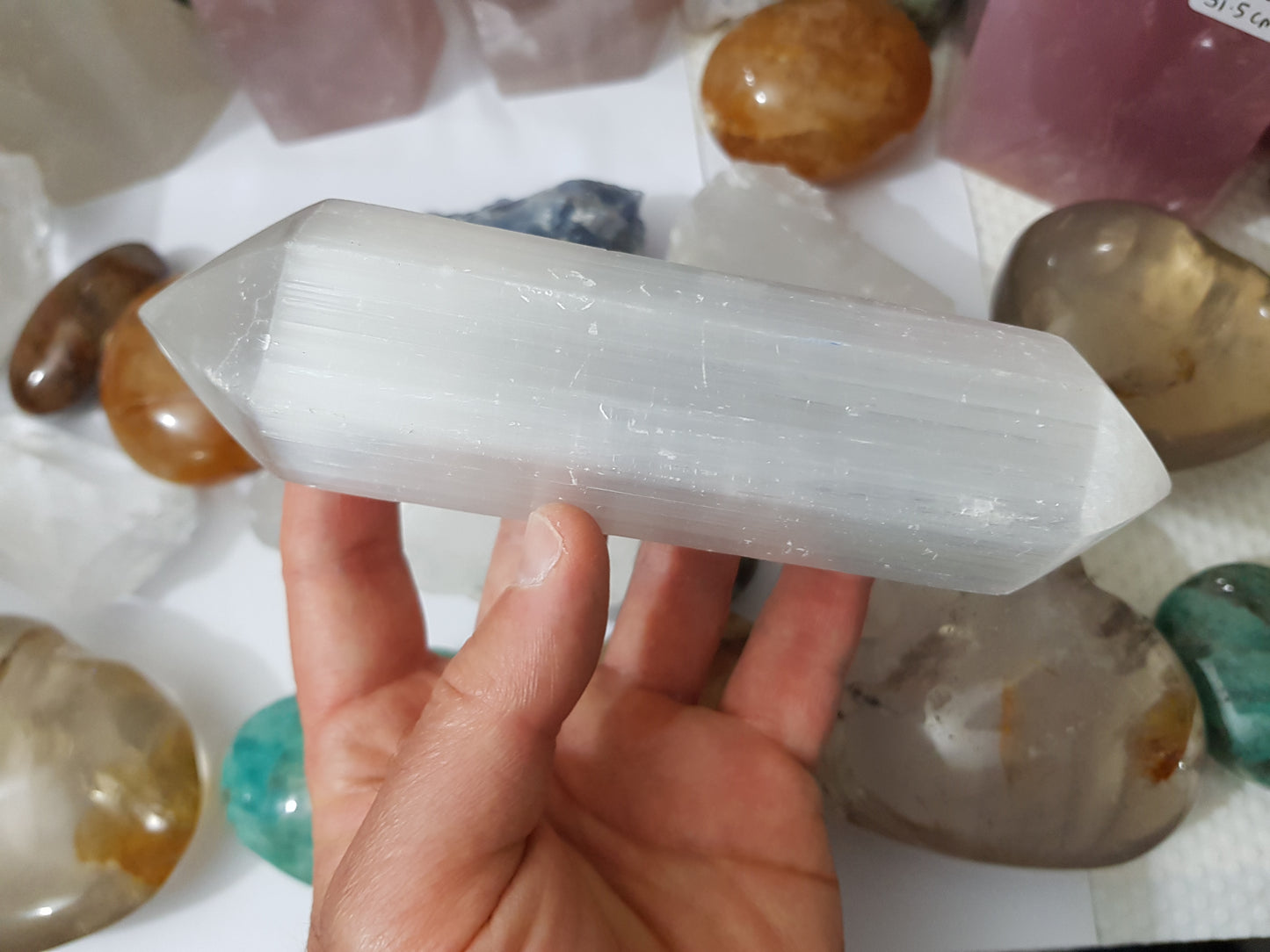 1 Double Terminated Selenite Wand – SDT2