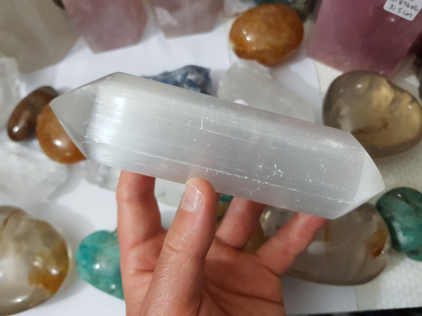 1 Double Terminated Selenite Wand – SDT2