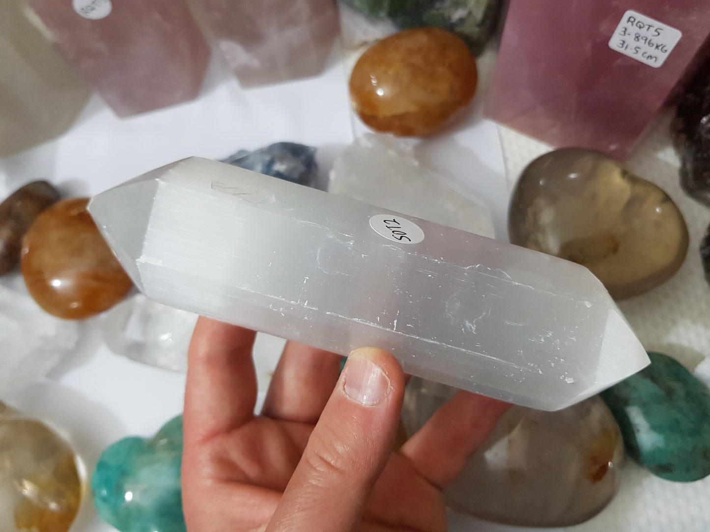 1 Double Terminated Selenite Wand – SDT2