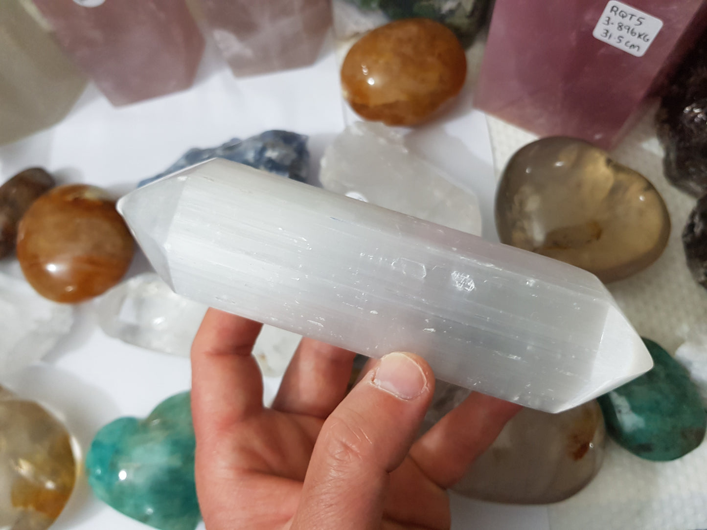 1 Double Terminated Selenite Wand – SDT2