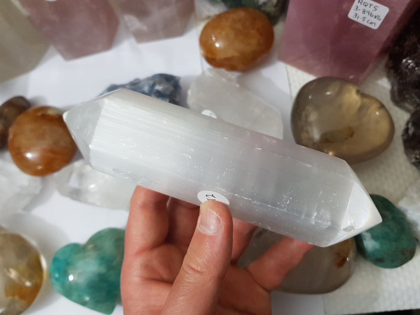 1 Double Terminated Selenite Wand – SDT2