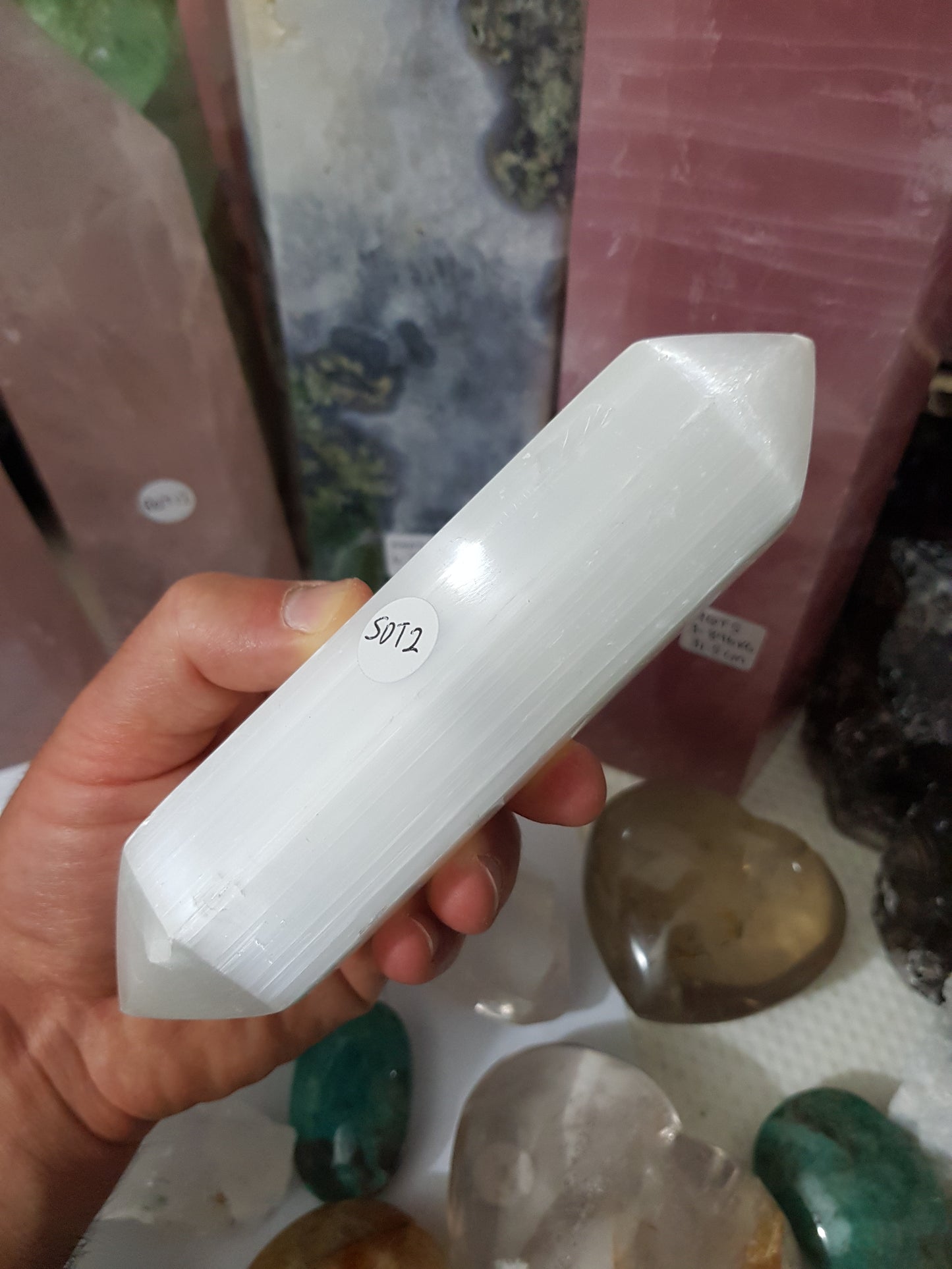 1 Double Terminated Selenite Wand – SDT2