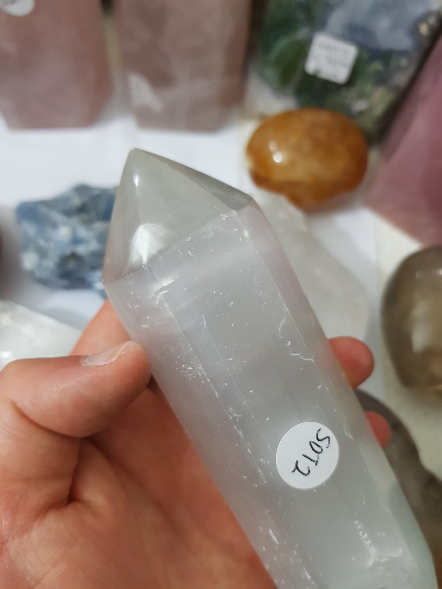 1 Double Terminated Selenite Wand – SDT2