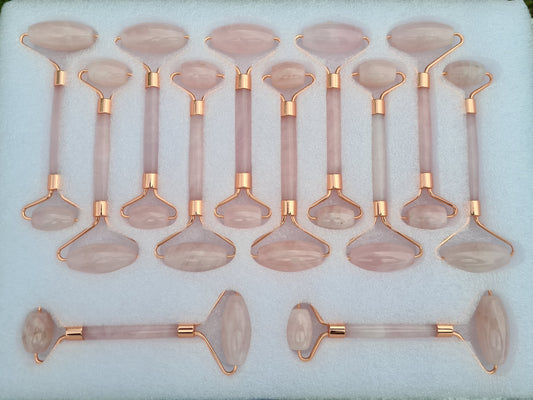 1 High Quality Rose Quartz Crystal Massage Roller