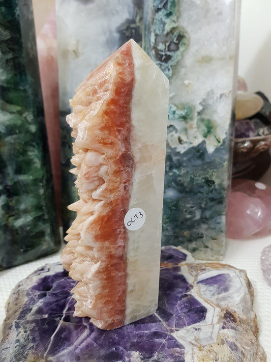 Honey Calcite Crystal Tower – OCT3