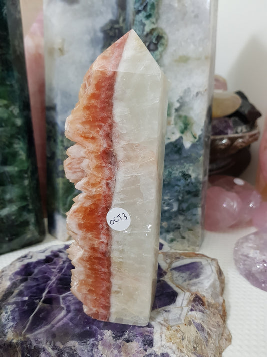 Honey Calcite Crystal Tower – OCT3