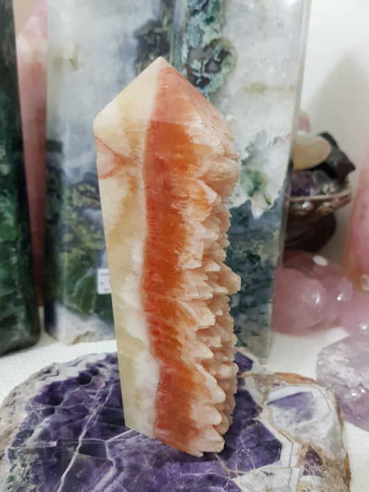 Honey Calcite Crystal Tower – OCT4