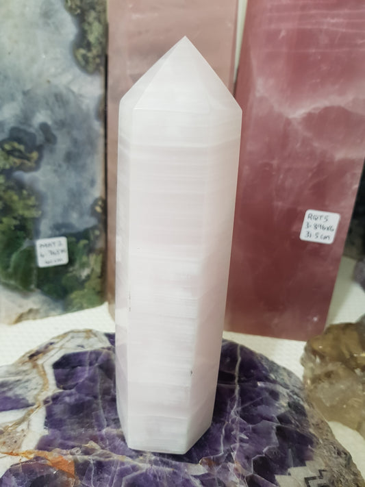 Mangano Calcite Crystal Point – MCP1