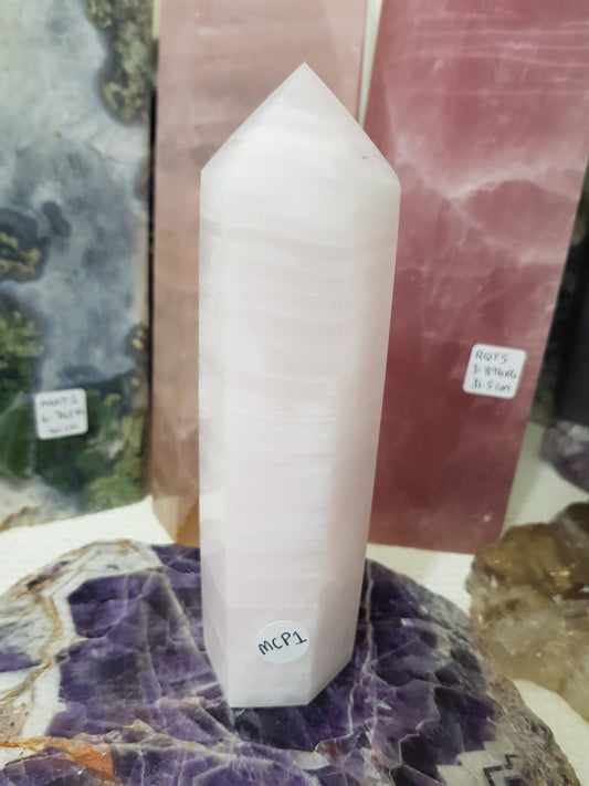 Mangano Calcite Crystal Point – MCP1