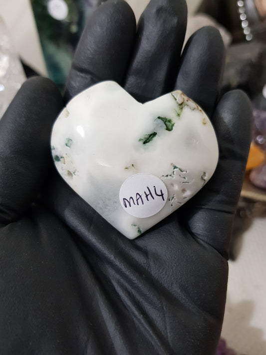 Moss Agate Crystal Heart – MAH4