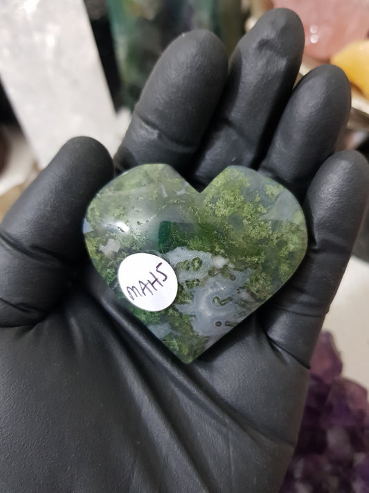 Moss Agate Crystal Heart – MAH5