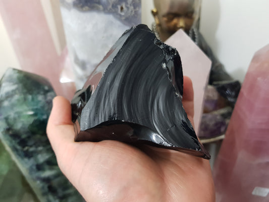 Natural Black Obsidian Crystal - BO13