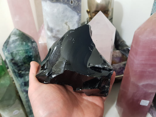 Natural Black Obsidian Crystal - BO16