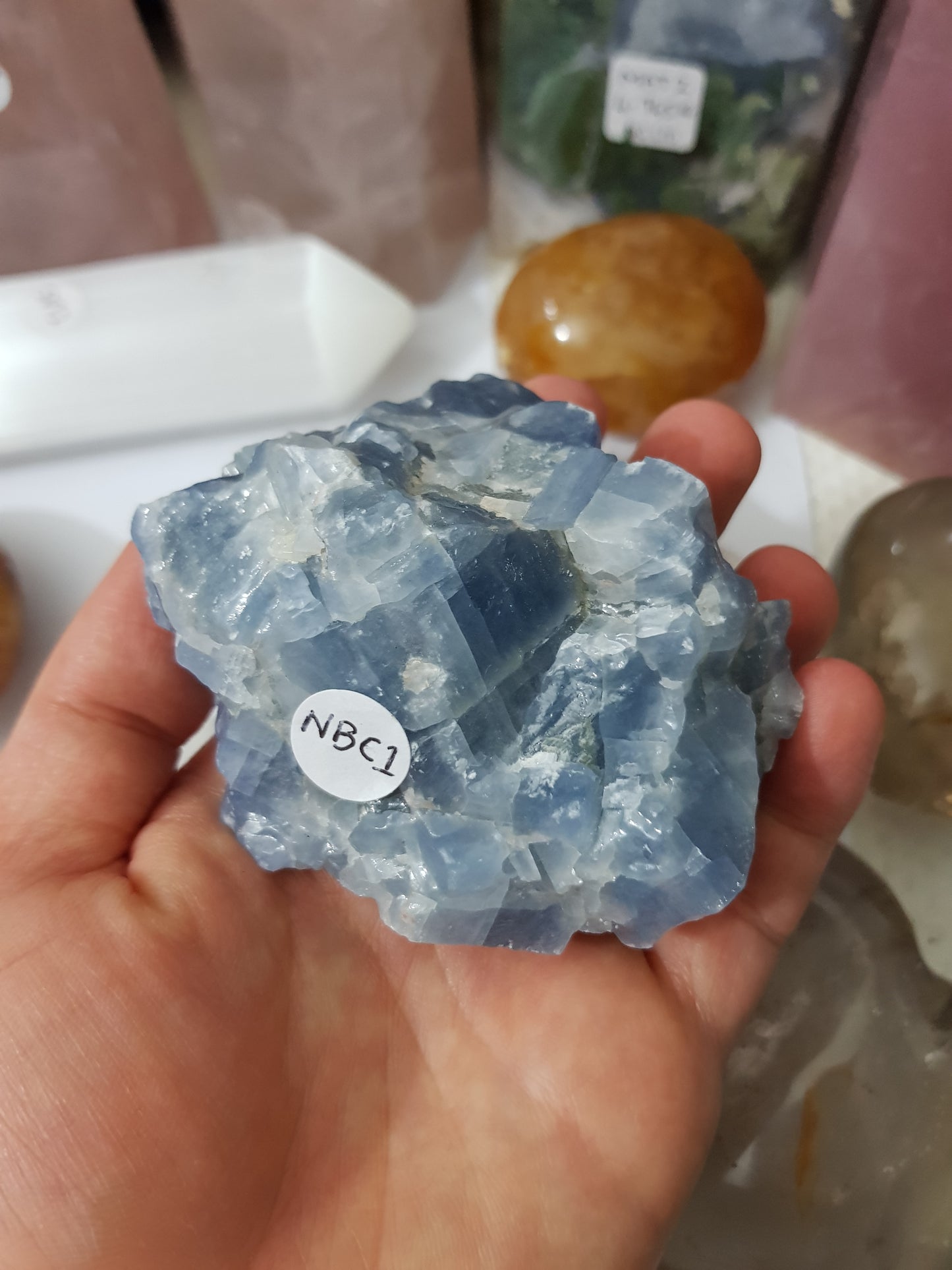 Natural Blue Calcite Crystal – NBC1