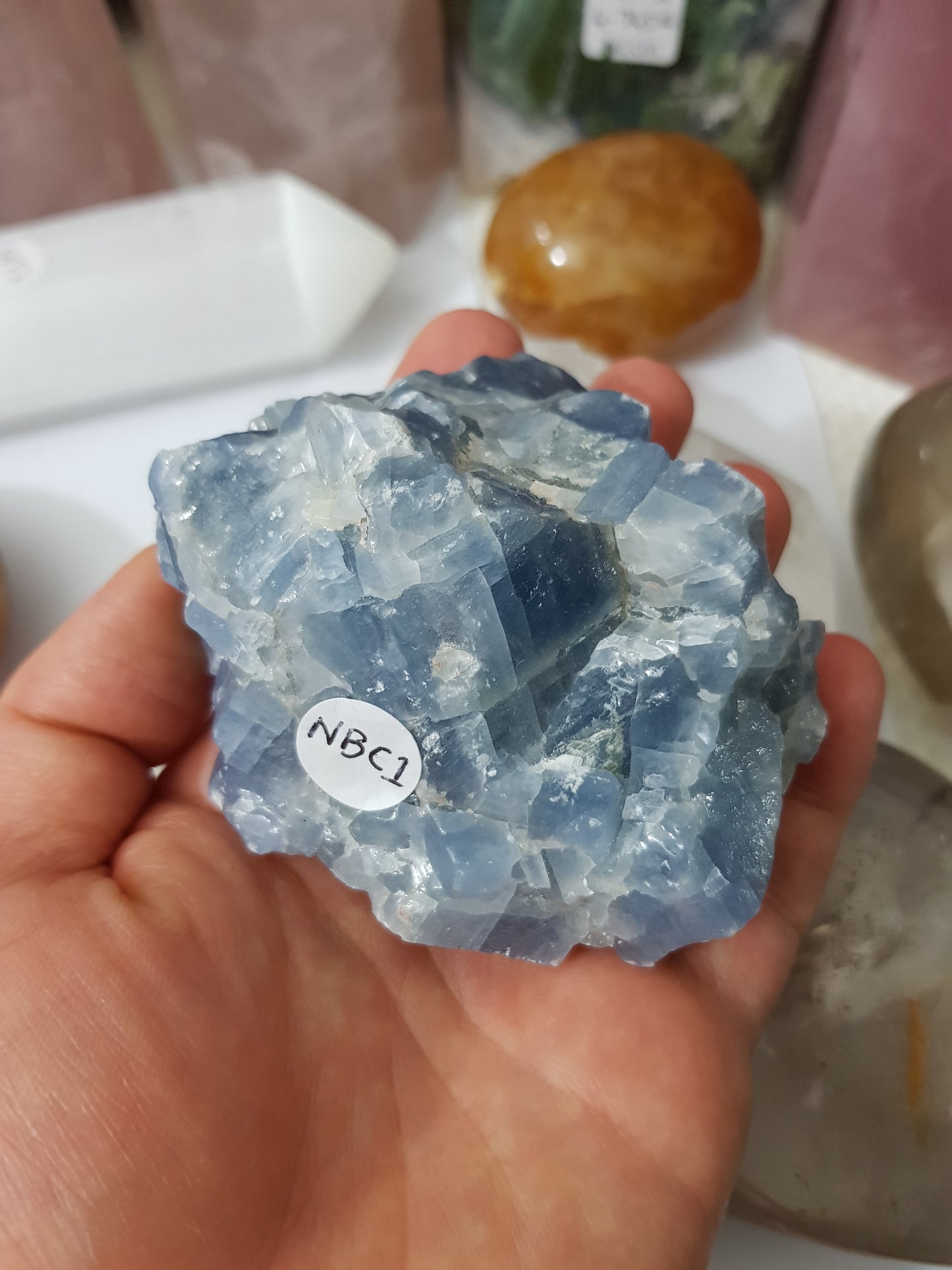 Natural Blue Calcite Crystal – NBC1