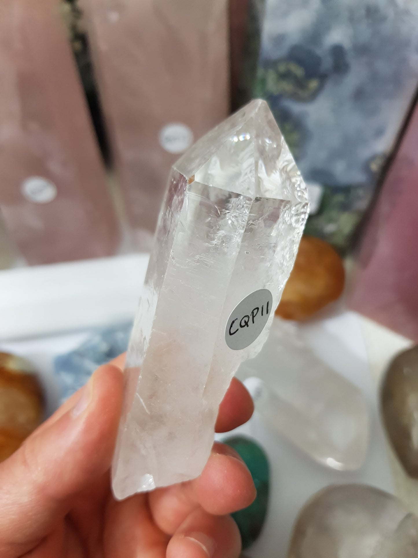 Natural Clear Quartz Crystal Point - CQP11