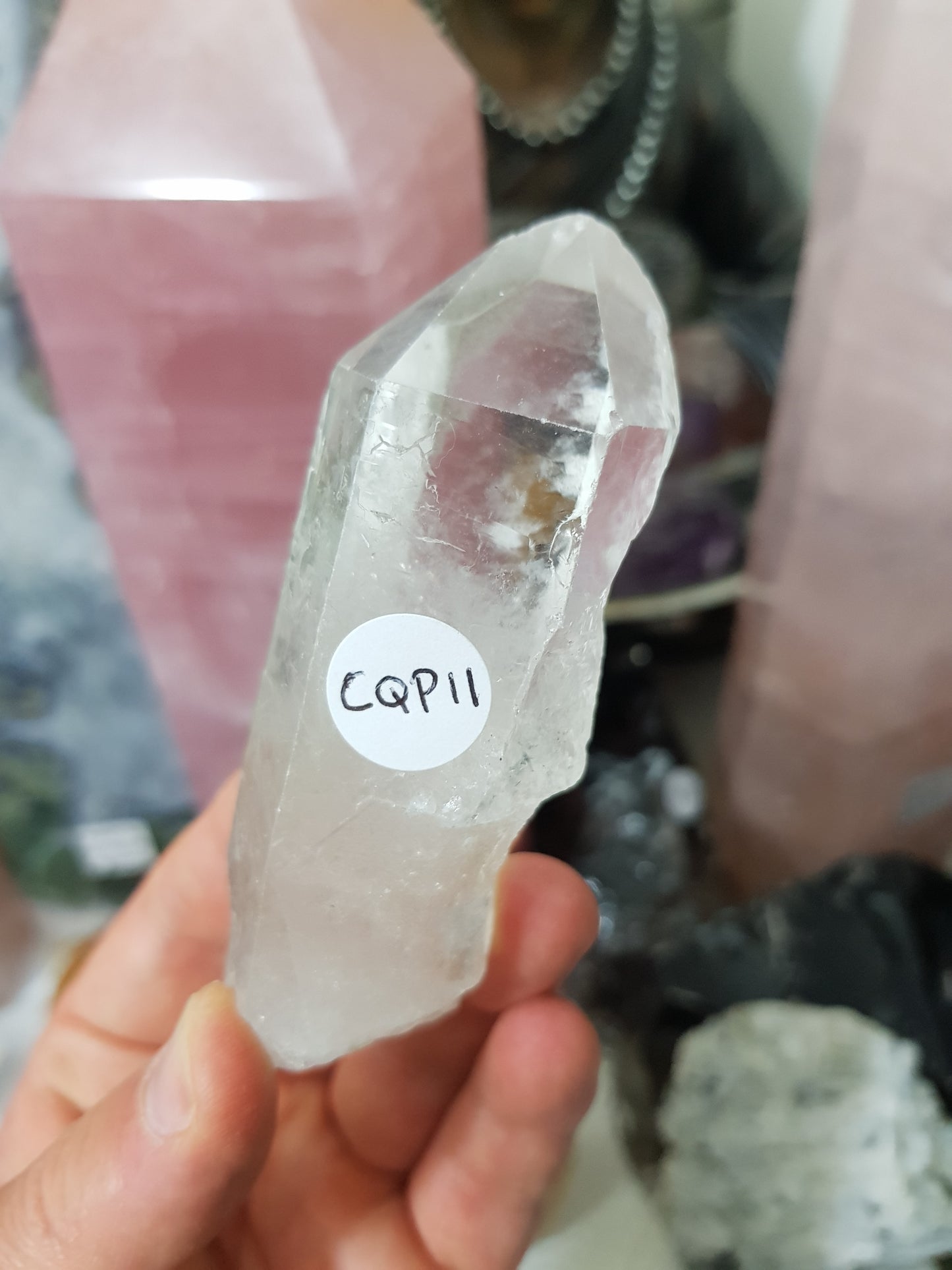 Natural Clear Quartz Crystal Point - CQP11