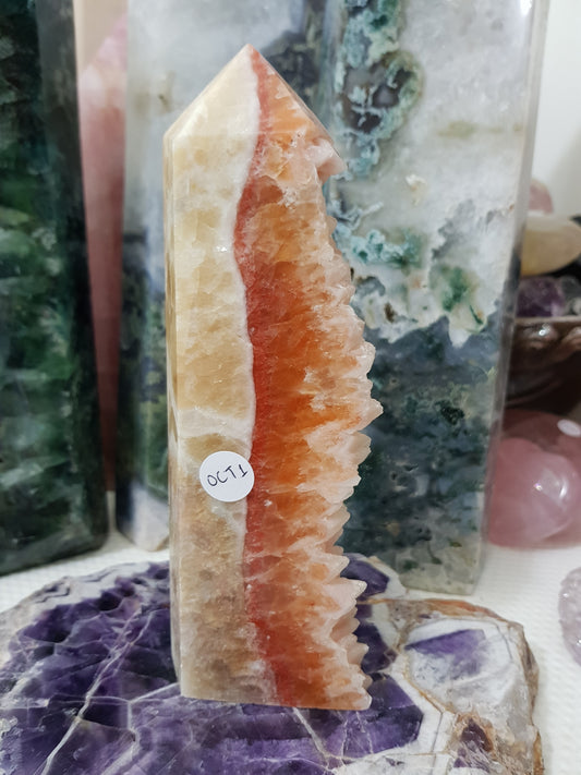 Honey Calcite Crystal Tower – OCT1