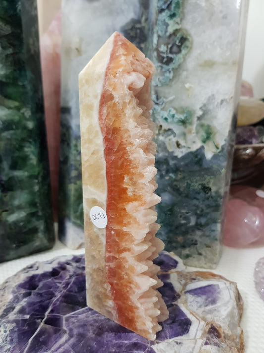 Honey Calcite Crystal Tower – OCT1