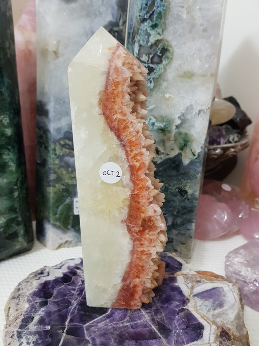 Honey Calcite Crystal Tower – OCT2