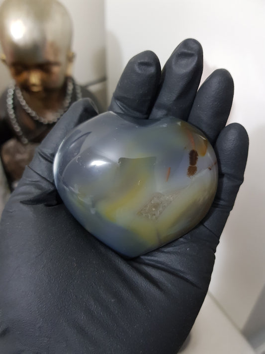 Orca Agate Crystal Heart – OAH7