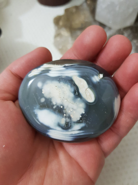 Orca Agate Palmstone – OAP7