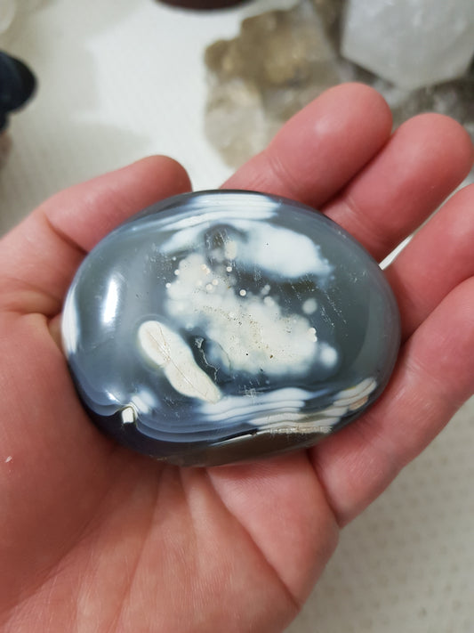 Orca Agate Palmstone – OAP7